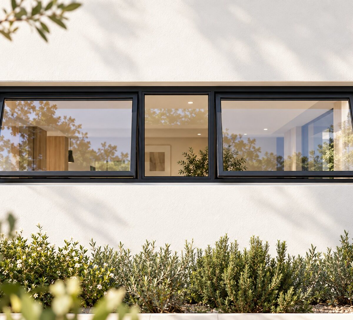 kenzo ptt154bl black 1500x400mm top hung window