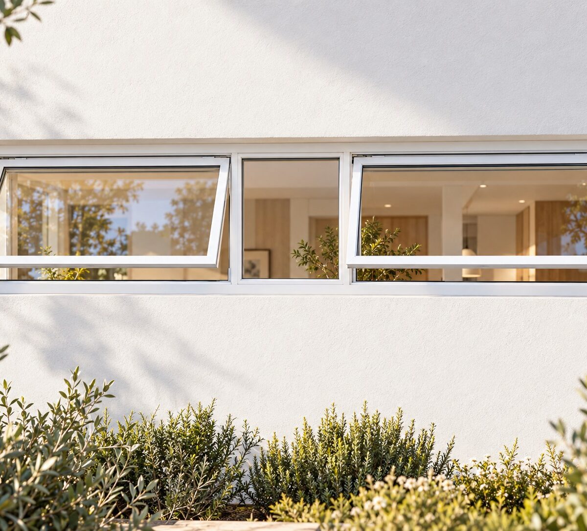 kenzo ptt154w white 1500x400mm top hung window
