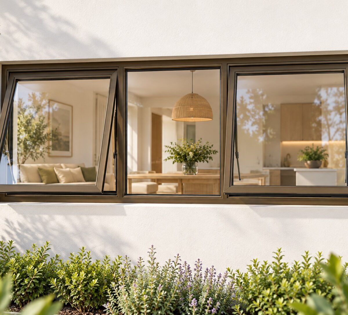 kenzo ptt156b bronze 1500x600mm top hung window