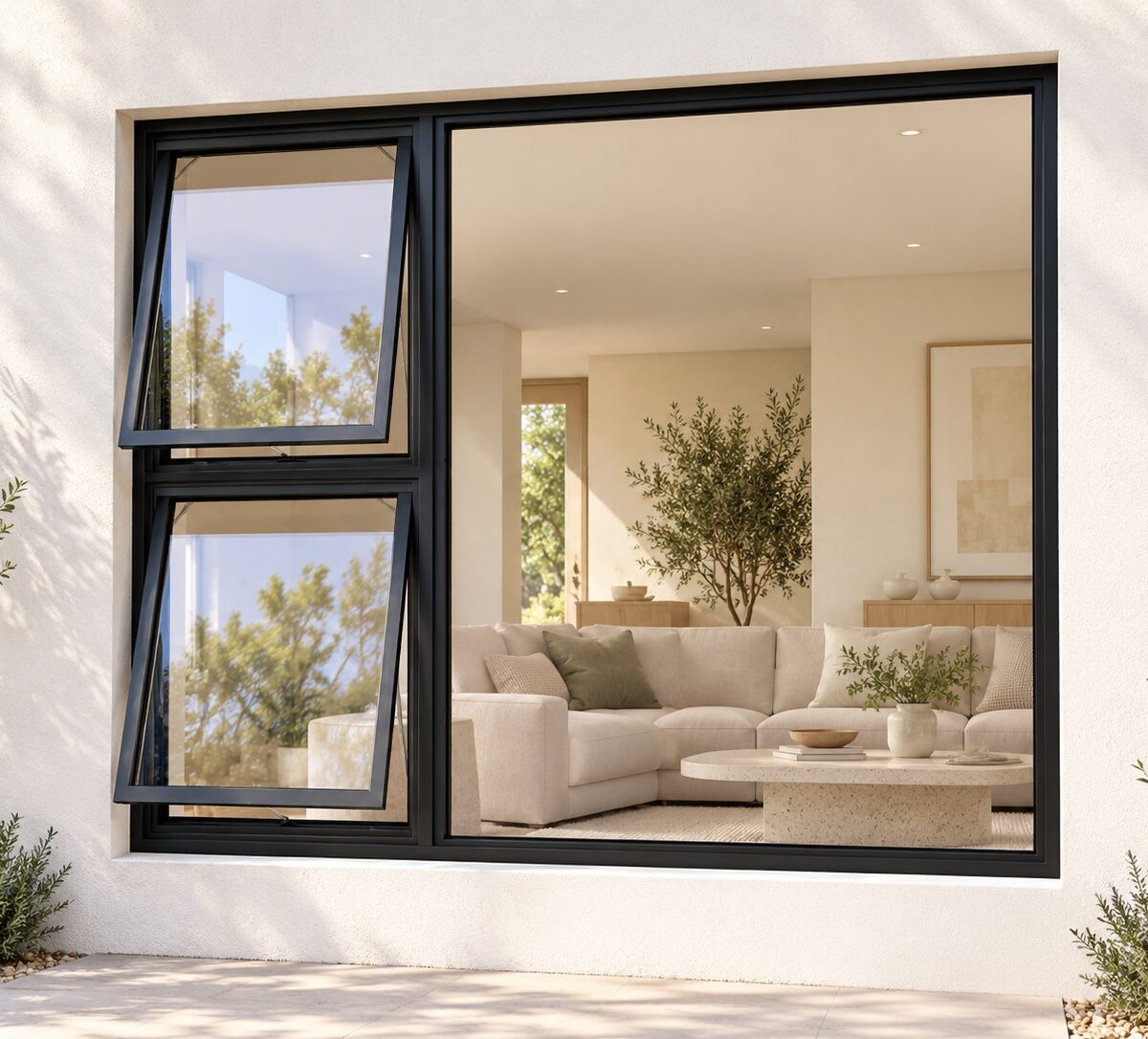 kenzo ptt1812lbl black 1800x1200mm top hung window