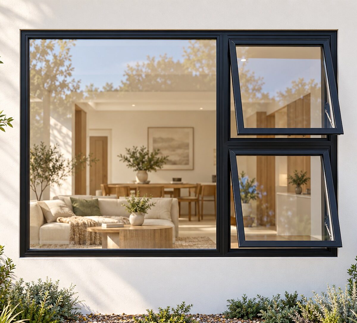kenzo ptt1812rbl black 1800x1200mm top hung window