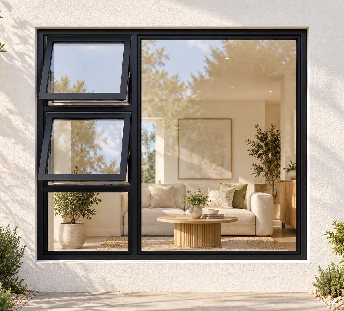 kenzo ptt1815lbl black 1800x1500mm top hung window