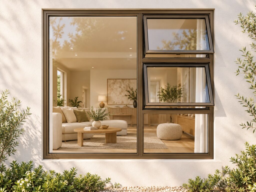 Right Two Openers with Fixed Lower and Side Panes – lifestyle illustration