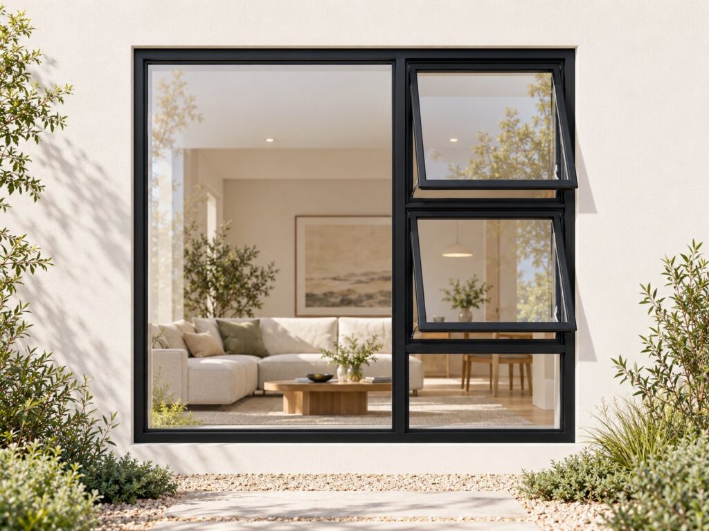 Right Two Openers with Fixed Lower and Side Panes – lifestyle illustration