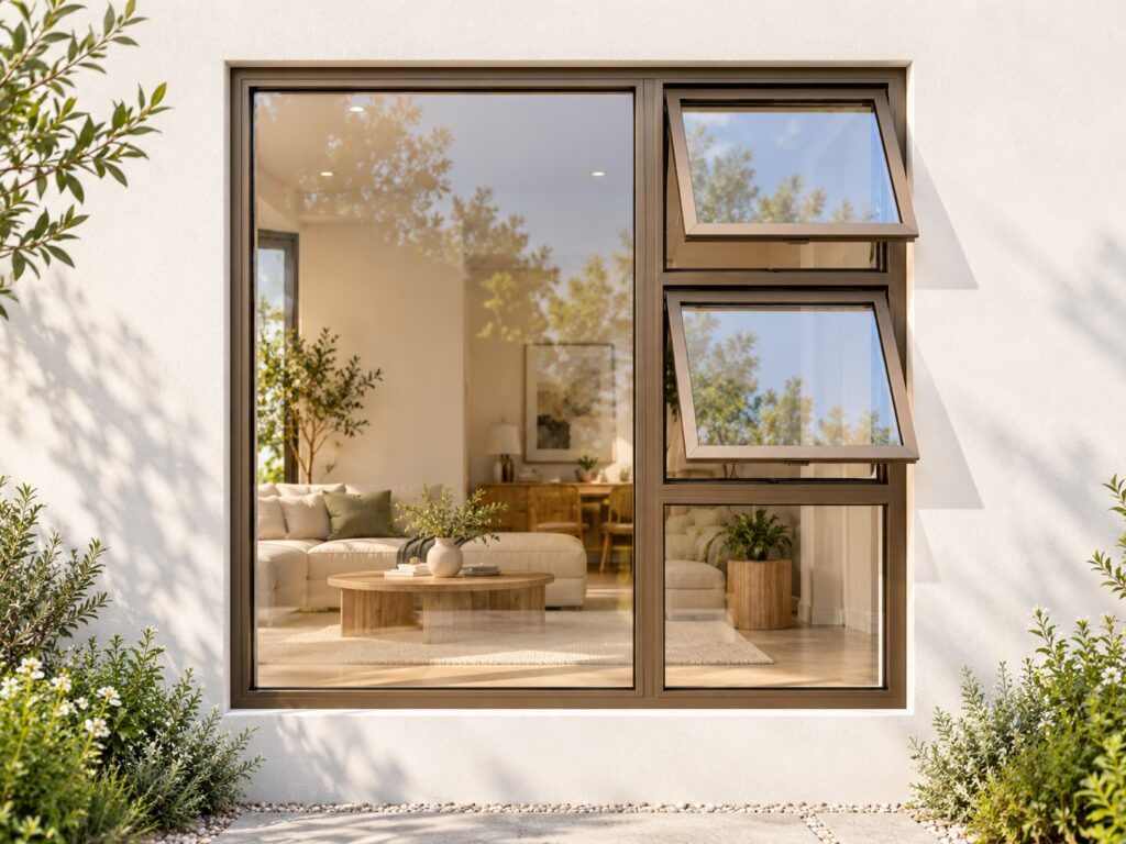 Right Two Openers with Fixed Lower and Side Panes – lifestyle illustration