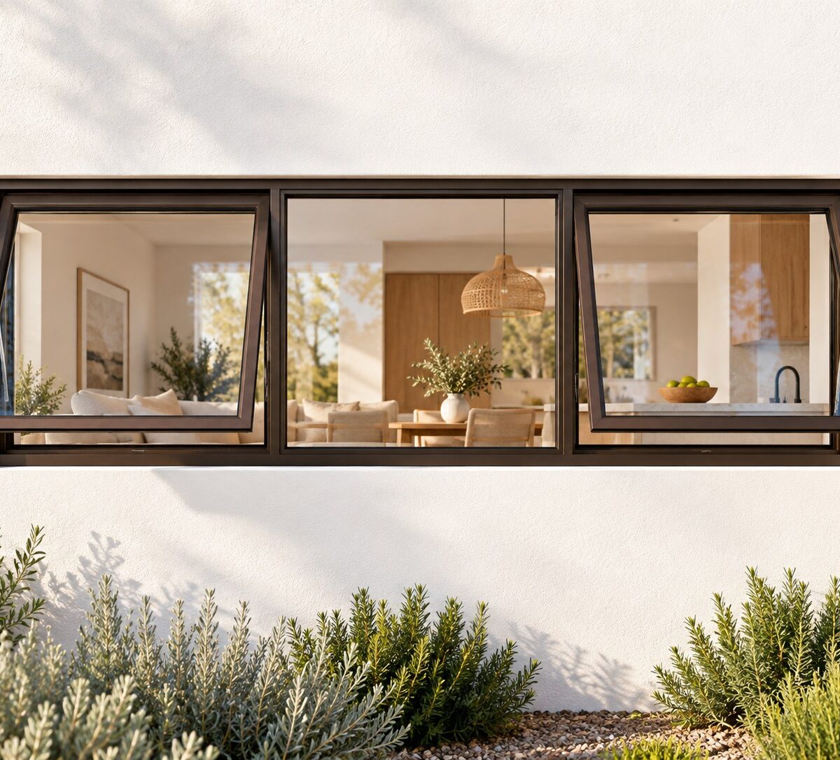 kenzo ptt184b bronze 1800x400mm top hung window