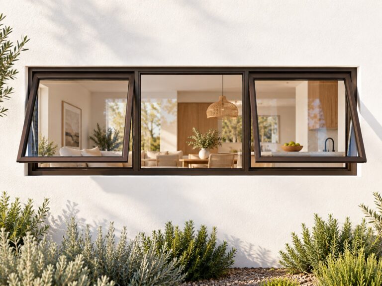 kenzo ptt184b bronze 1800x400mm top hung window