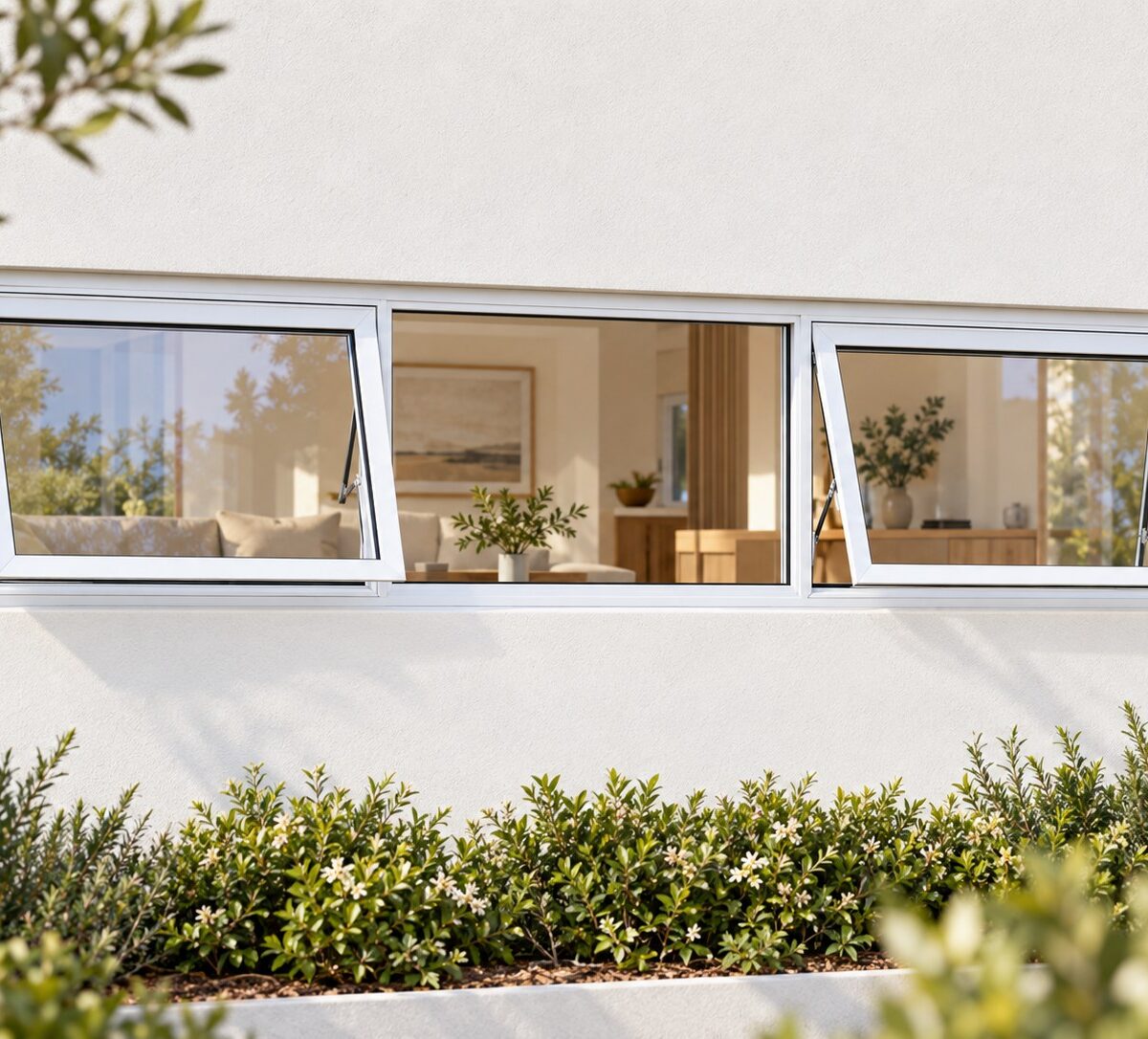 kenzo ptt184w white 1800x400mm top hung window