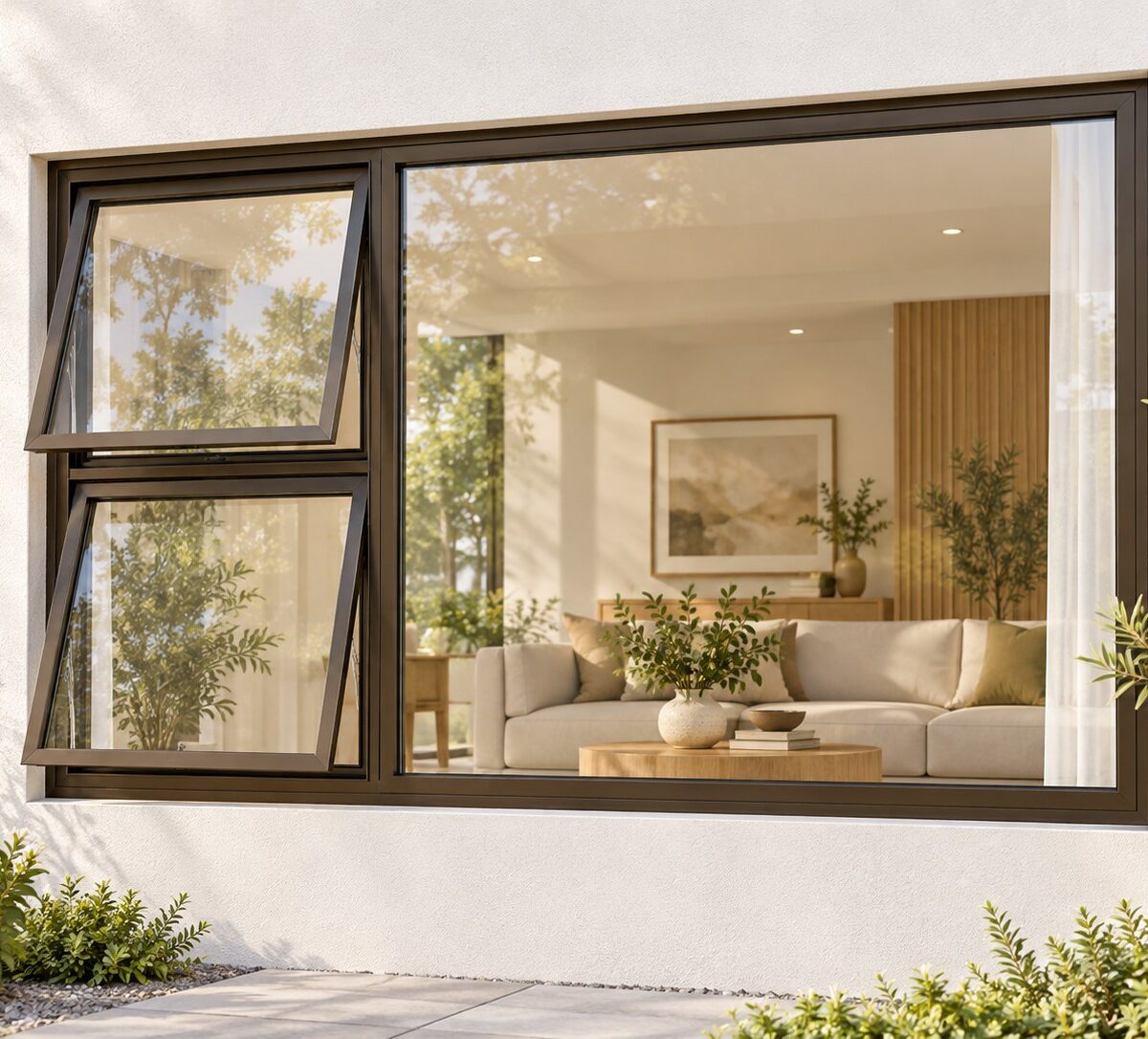 kenzo ptt2112lb bronze 2100x1200mm top hung window