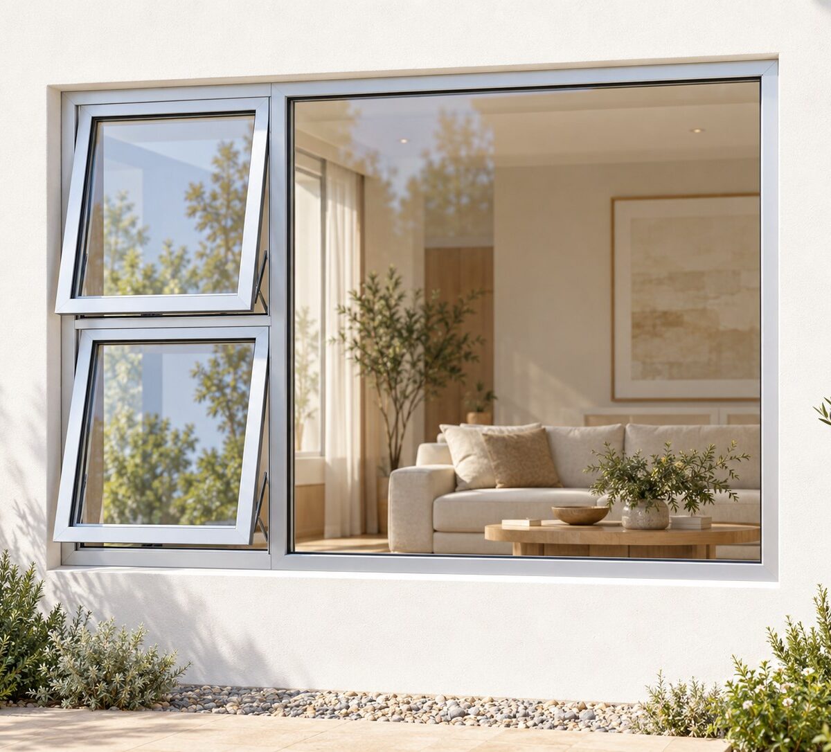 kenzo ptt2112ls silver 2100x1200mm top hung window