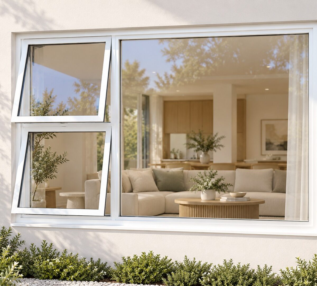 kenzo ptt2112lw white 2100x1200mm top hung window