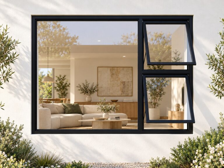 kenzo ptt2112rbl black 2100x1200mm top hung window