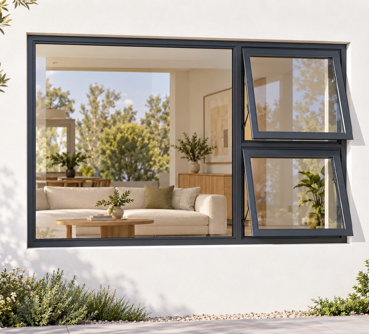kenzo ptt2112rc charcoal 2100x1200mm top hung window