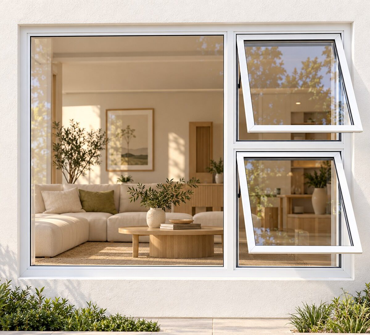 kenzo ptt2112rw white 2100x1200mm top hung window