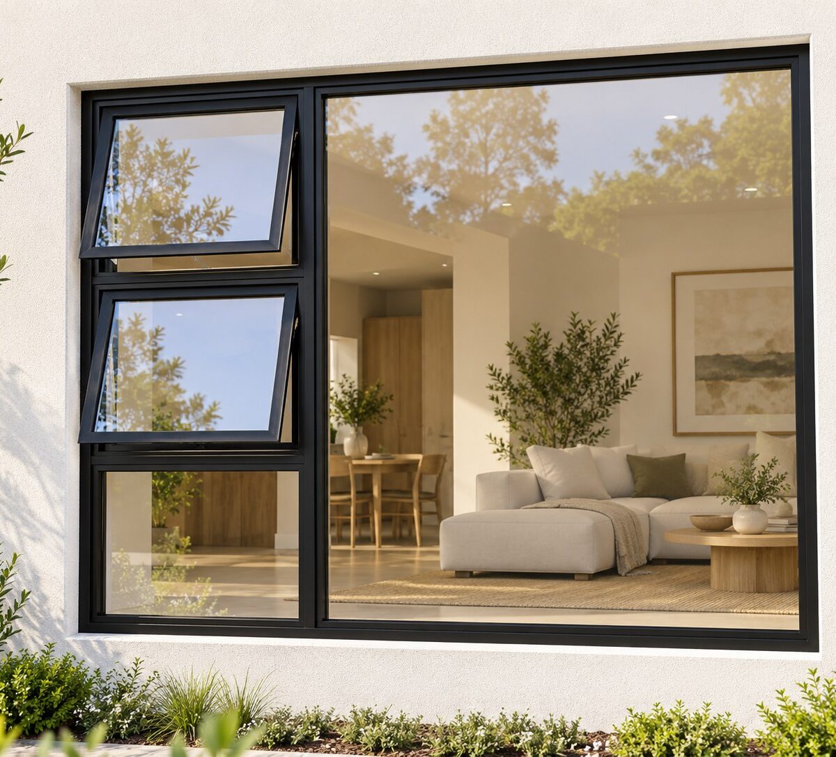 kenzo ptt2115lbl black 2100x1500mm top hung window