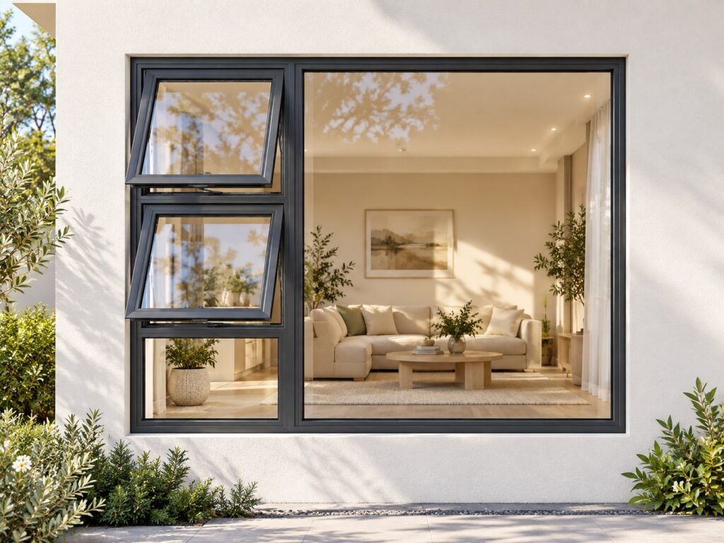 Left Two Openers with Fixed Lower and Side Panes – lifestyle illustration