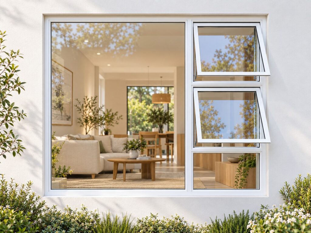 Right Two Openers with Fixed Lower and Side Panes – lifestyle illustration