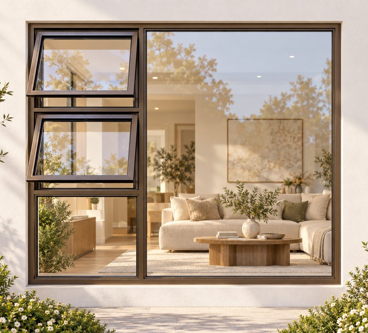 kenzo ptt2118lb bronze 2100x1800mm top hung window
