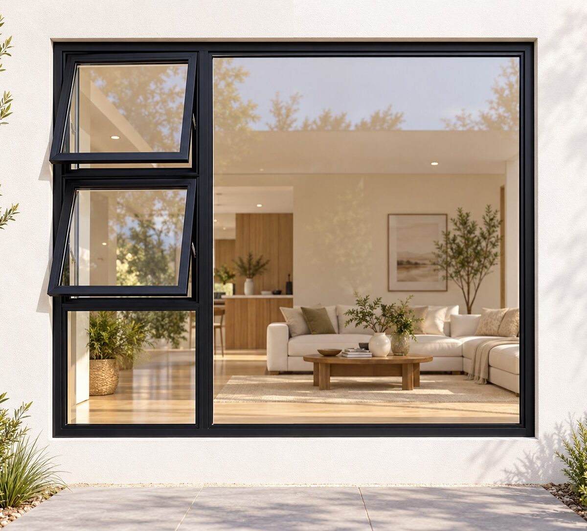 kenzo ptt2118lbl black 2100x1800mm top hung window