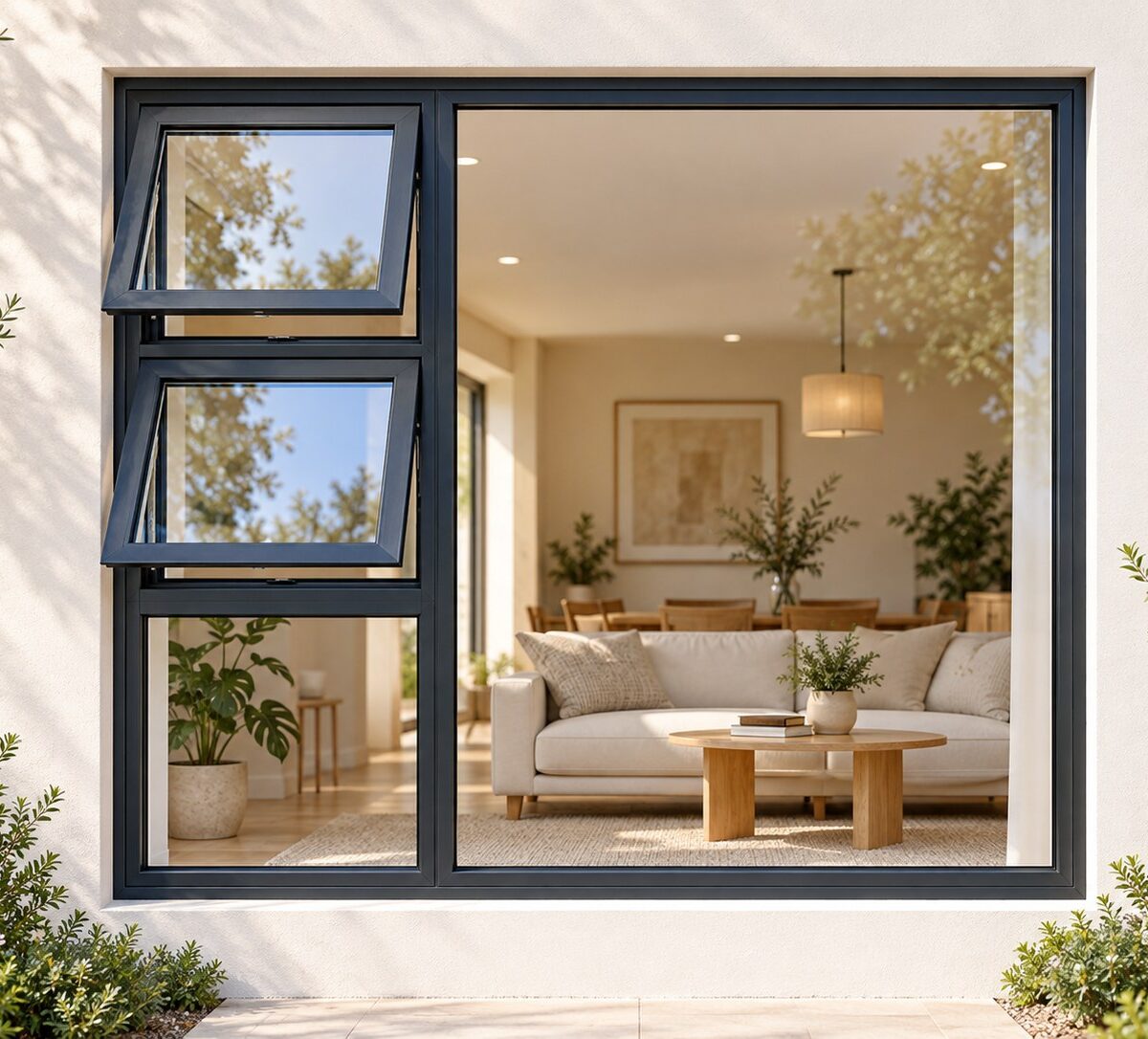 kenzo ptt2118lc charcoal 2100x1800mm top hung window