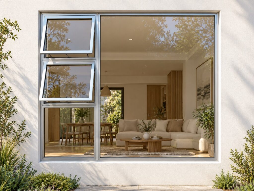 Left Two Openers with Fixed Lower and Side Panes – lifestyle illustration