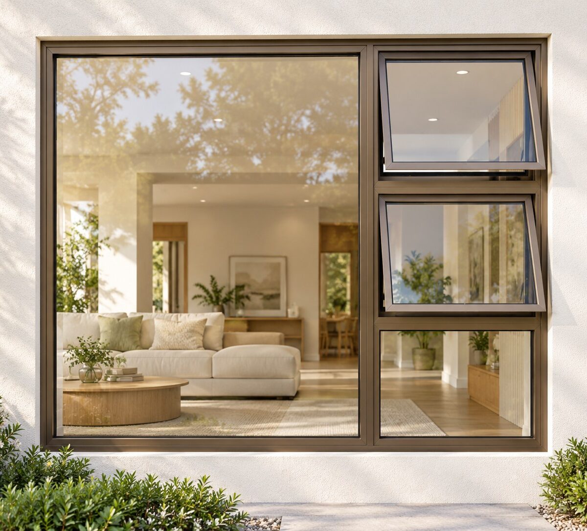 kenzo ptt2118rb bronze 2100x1800mm top hung window