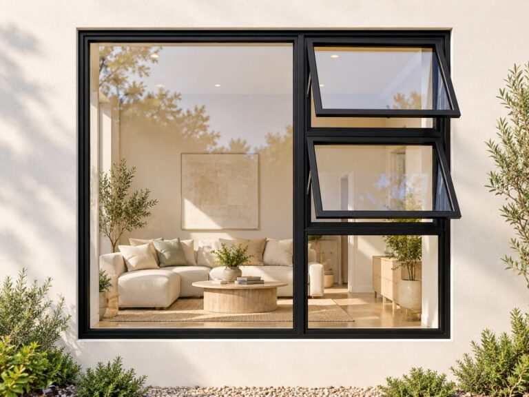kenzo ptt2118rbl black 2100x1800mm top hung window