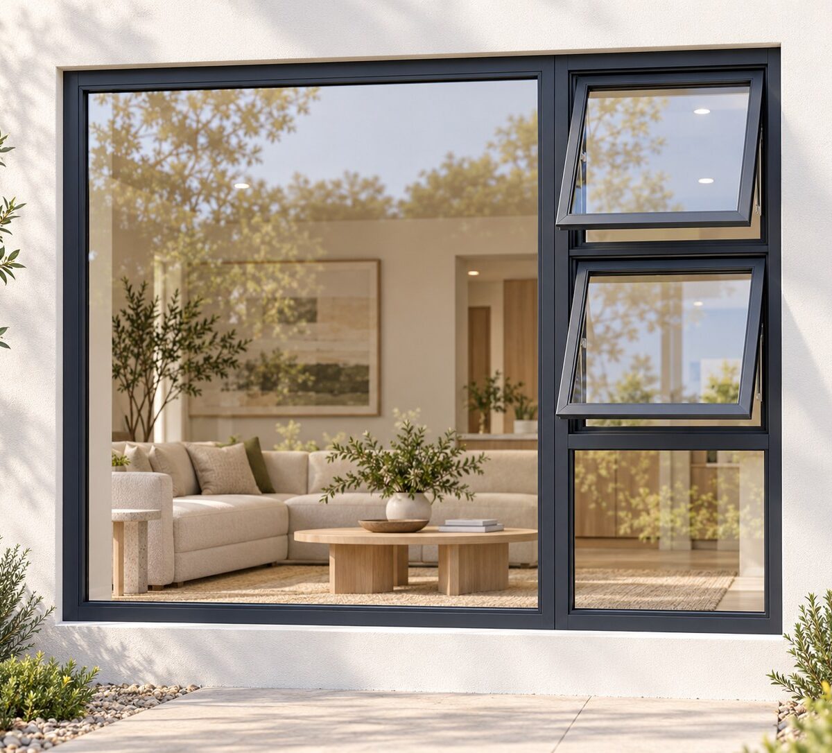 kenzo ptt2118rc charcoal 2100x1800mm top hung window