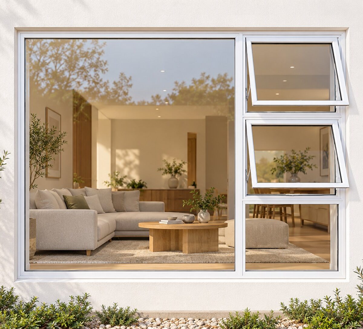 kenzo ptt2118rw white 2100x1800mm top hung window