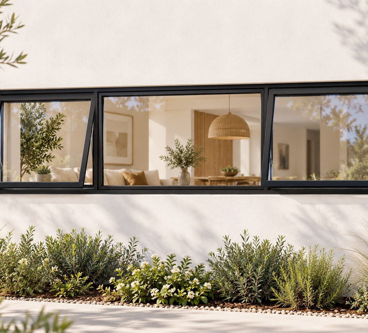 kenzo ptt214bl black 2100x400mm top hung window