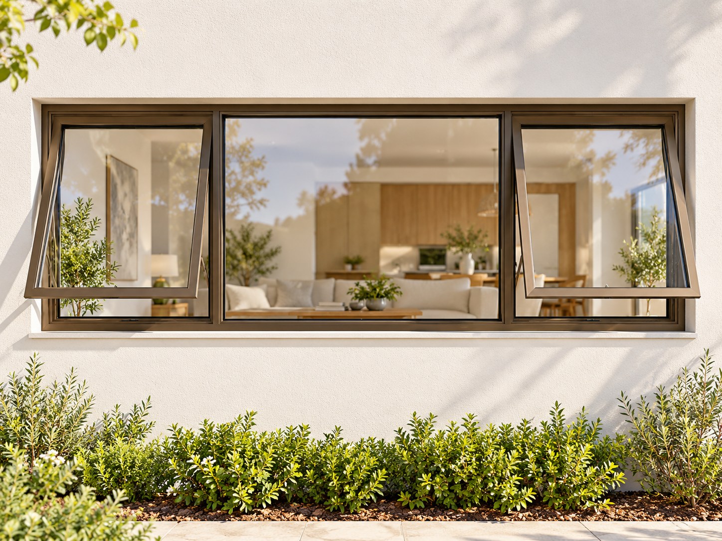 kenzo ptt216b bronze 2100x600mm top hung window kenzo ptt216b bronze 2100x600mm top hung window
