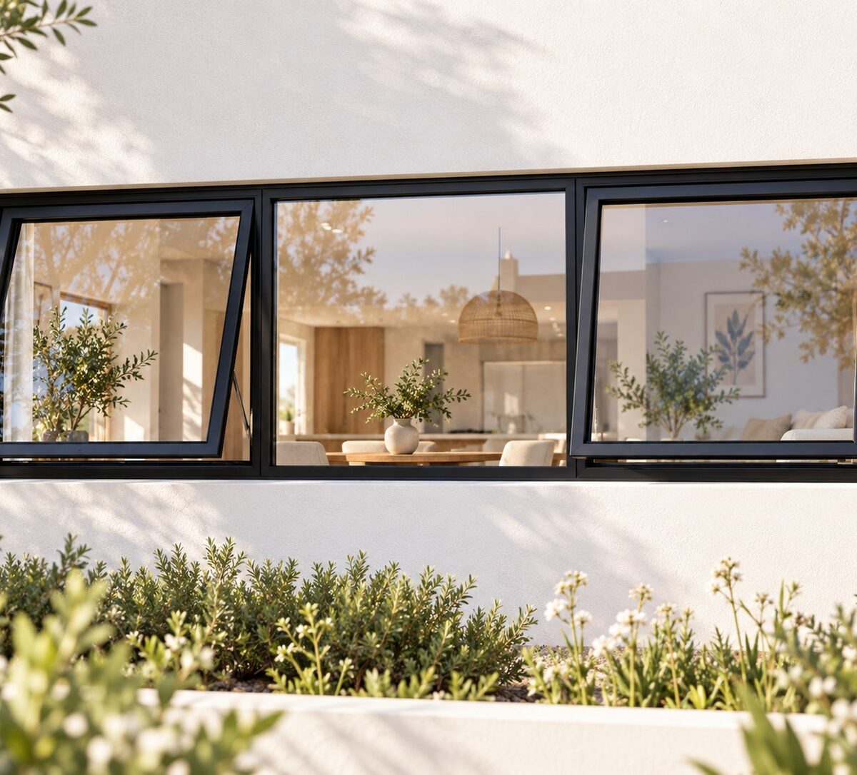 kenzo ptt216bl black 2100x600mm top hung window