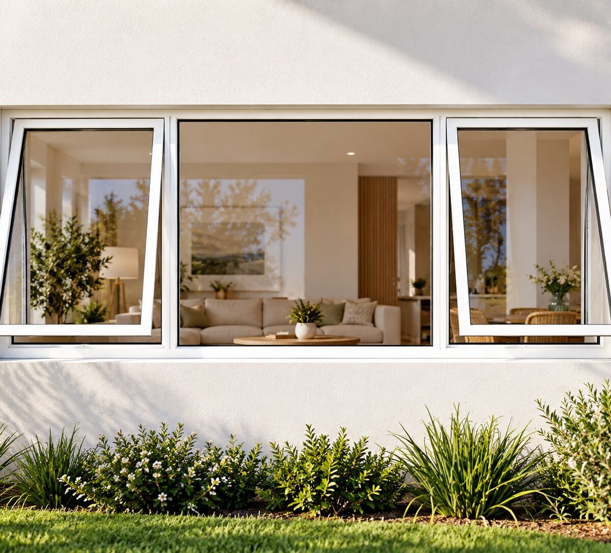 kenzo ptt216w white 2100x600mm top hung window