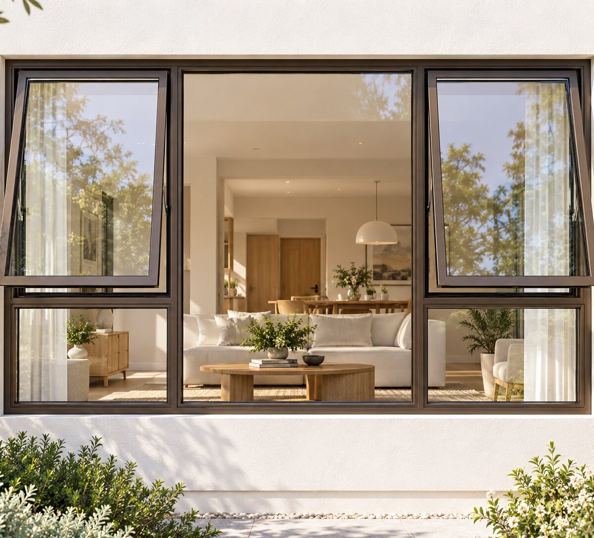 kenzo ptt219b bronze 2100x900mm top hung window