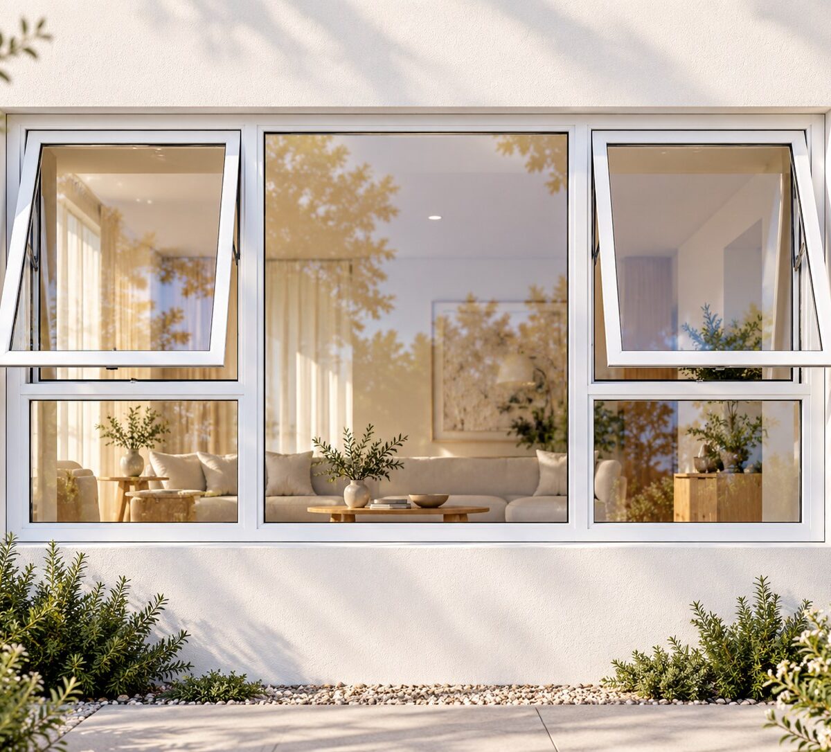 kenzo ptt219w white 2100x900mm top hung window