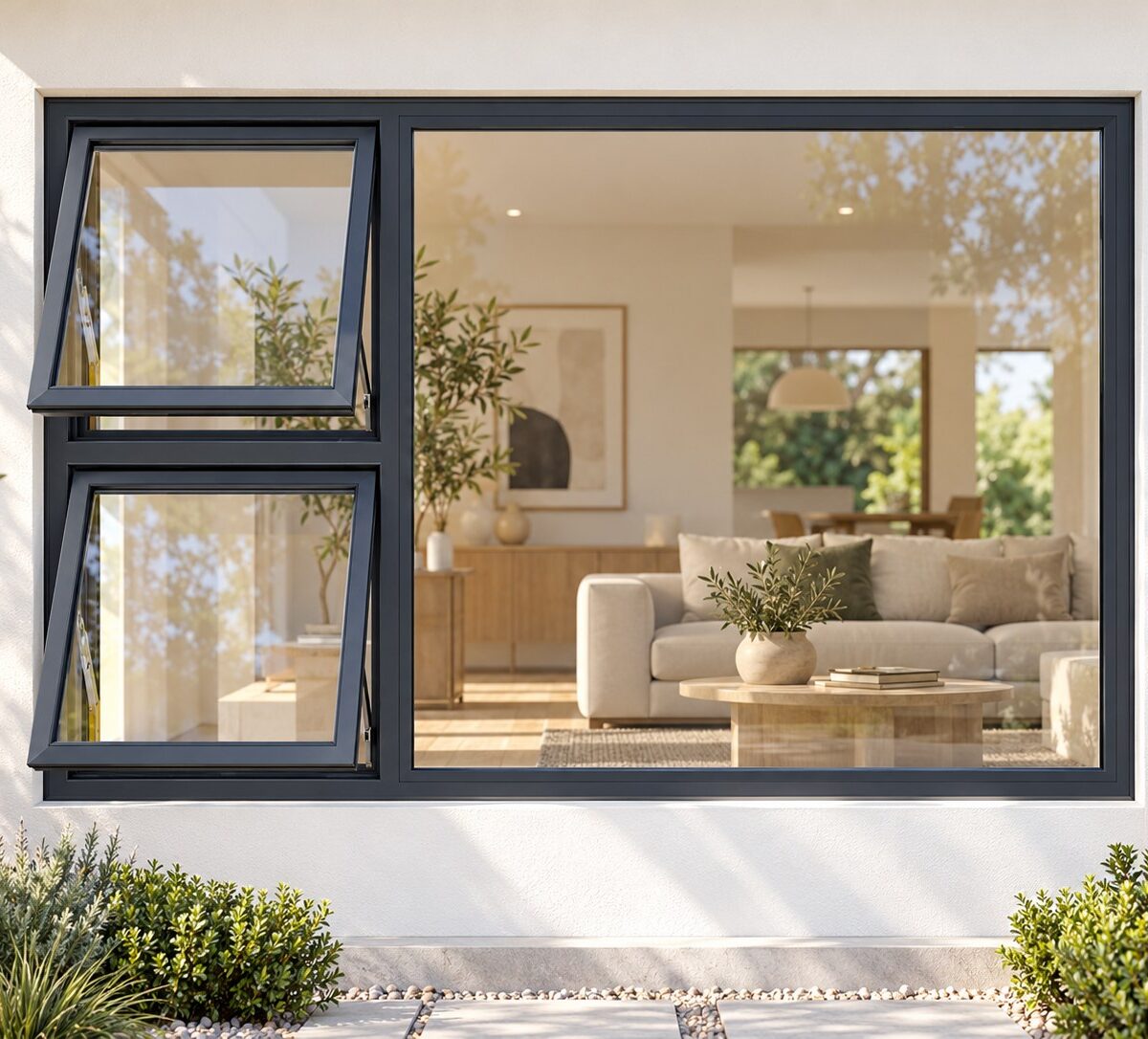 kenzo ptt2412lc charcoal 2400x1200mm top hung window