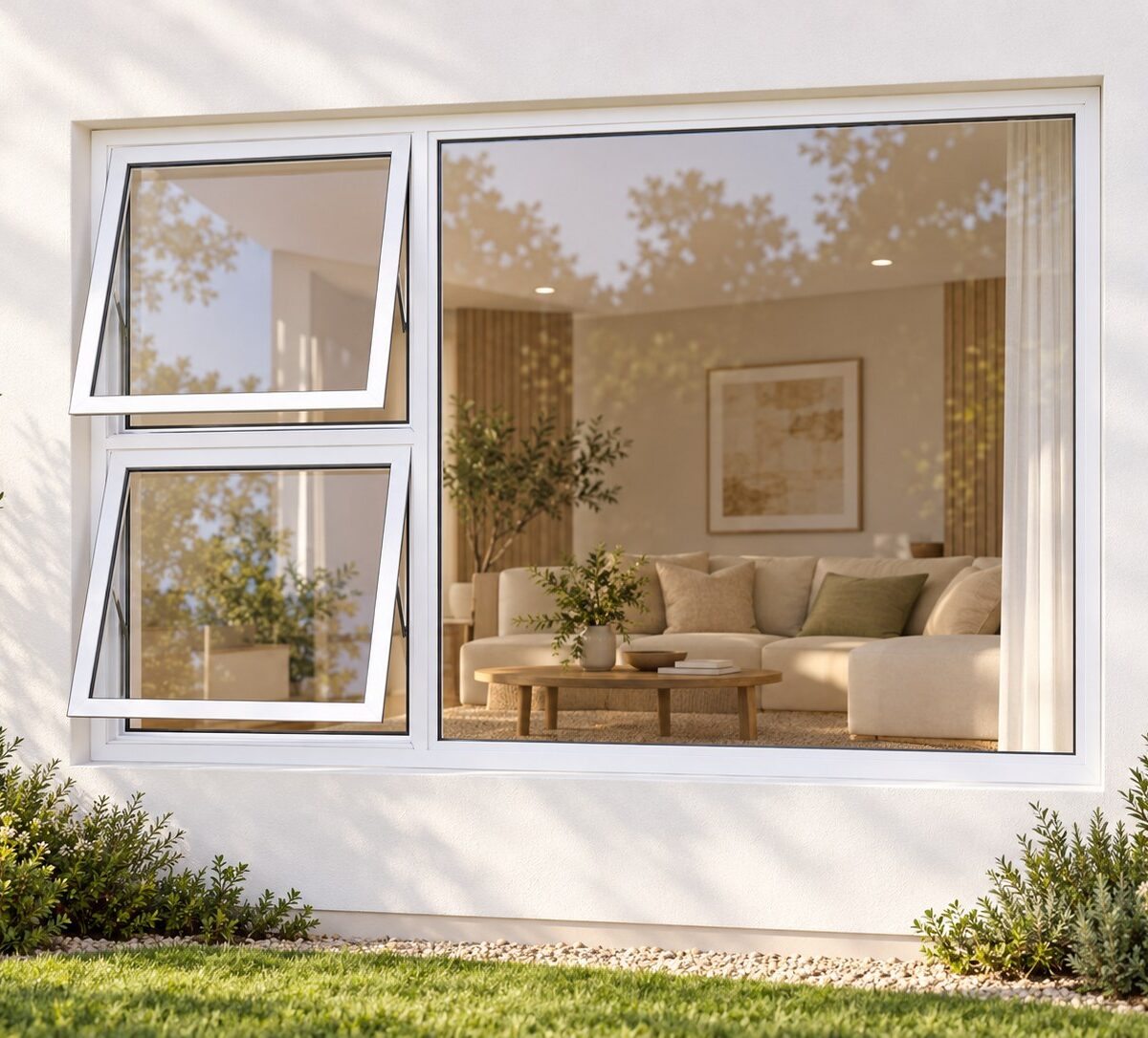 kenzo ptt2412lw white 2400x1200mm top hung window