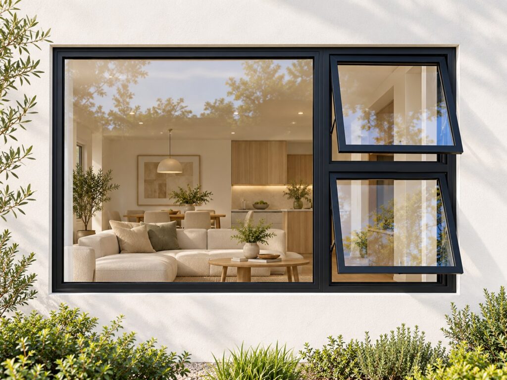 Right Two Openers with Fixed Side Pane – lifestyle illustration