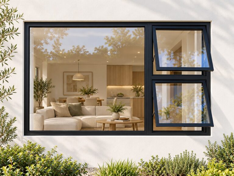 kenzo ptt2412rbl black 2400x1200mm top hung window