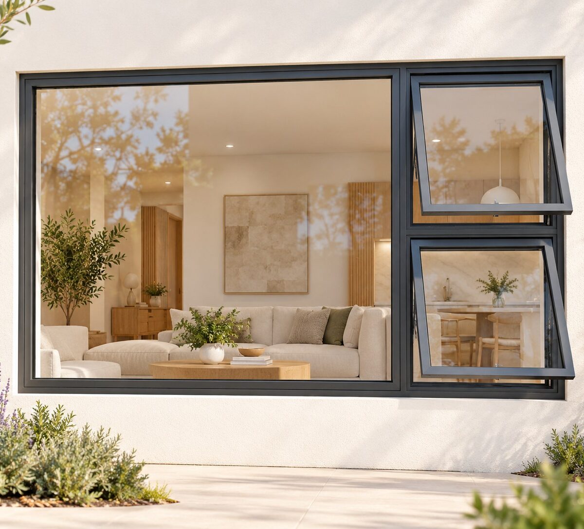 kenzo ptt2412rc charcoal 2400x1200mm top hung window
