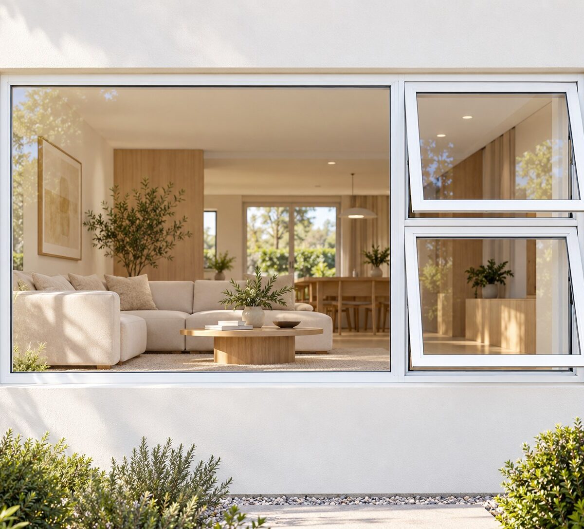 kenzo ptt2412rw white 2400x1200mm top hung window
