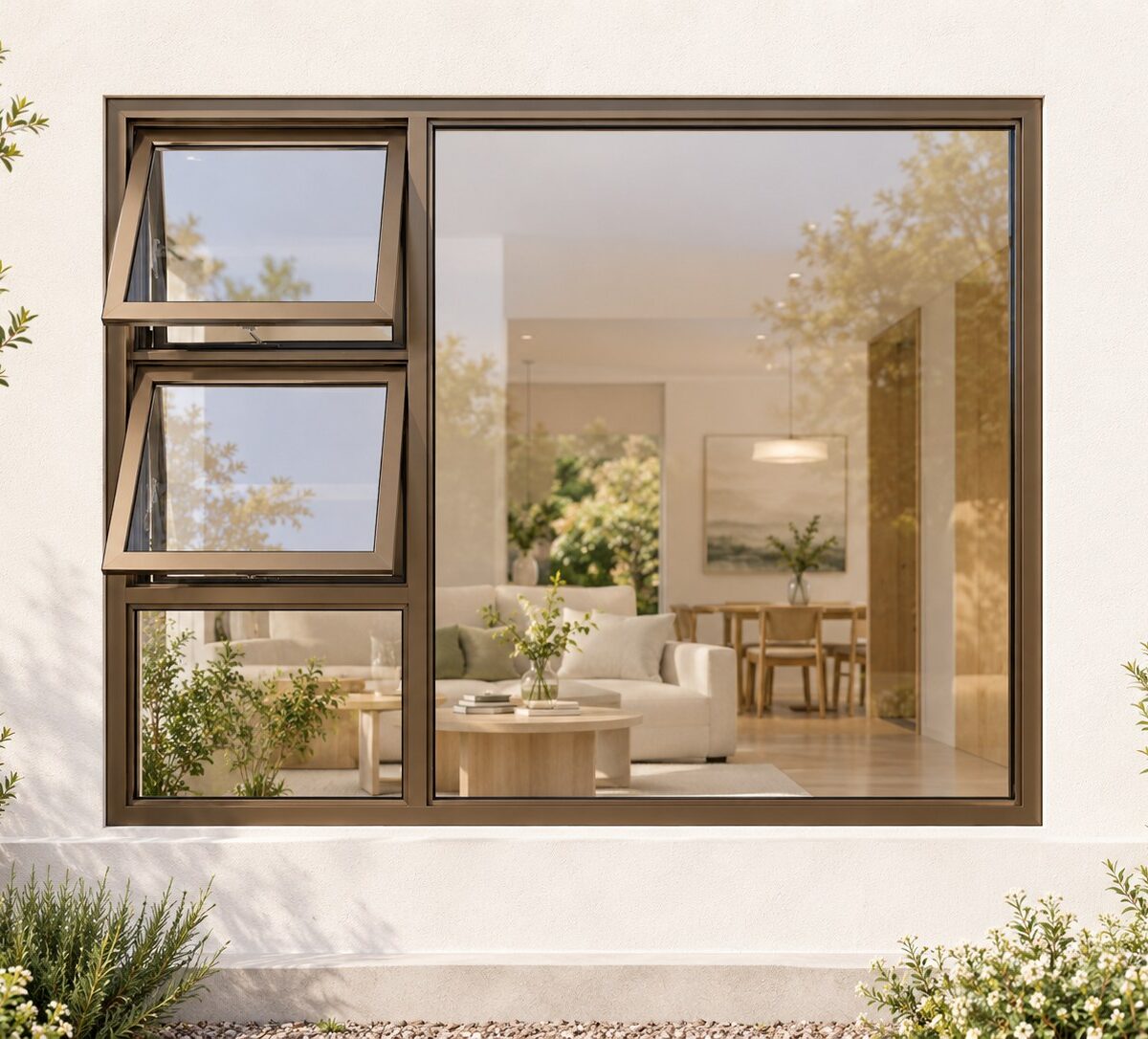 kenzo ptt2415lb bronze 2400x1500mm top hung window