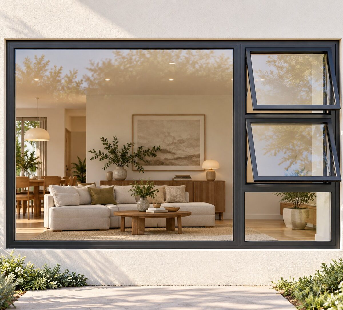 kenzo ptt2415rc charcoal 2400x1500mm top hung window