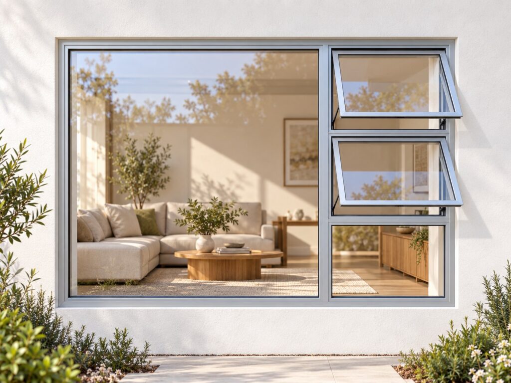 Right Two Openers with Fixed Lower and Side Panes – lifestyle illustration