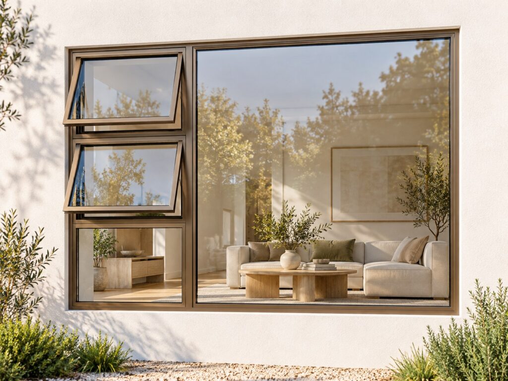 Left Two Openers with Fixed Lower and Side Panes – lifestyle illustration