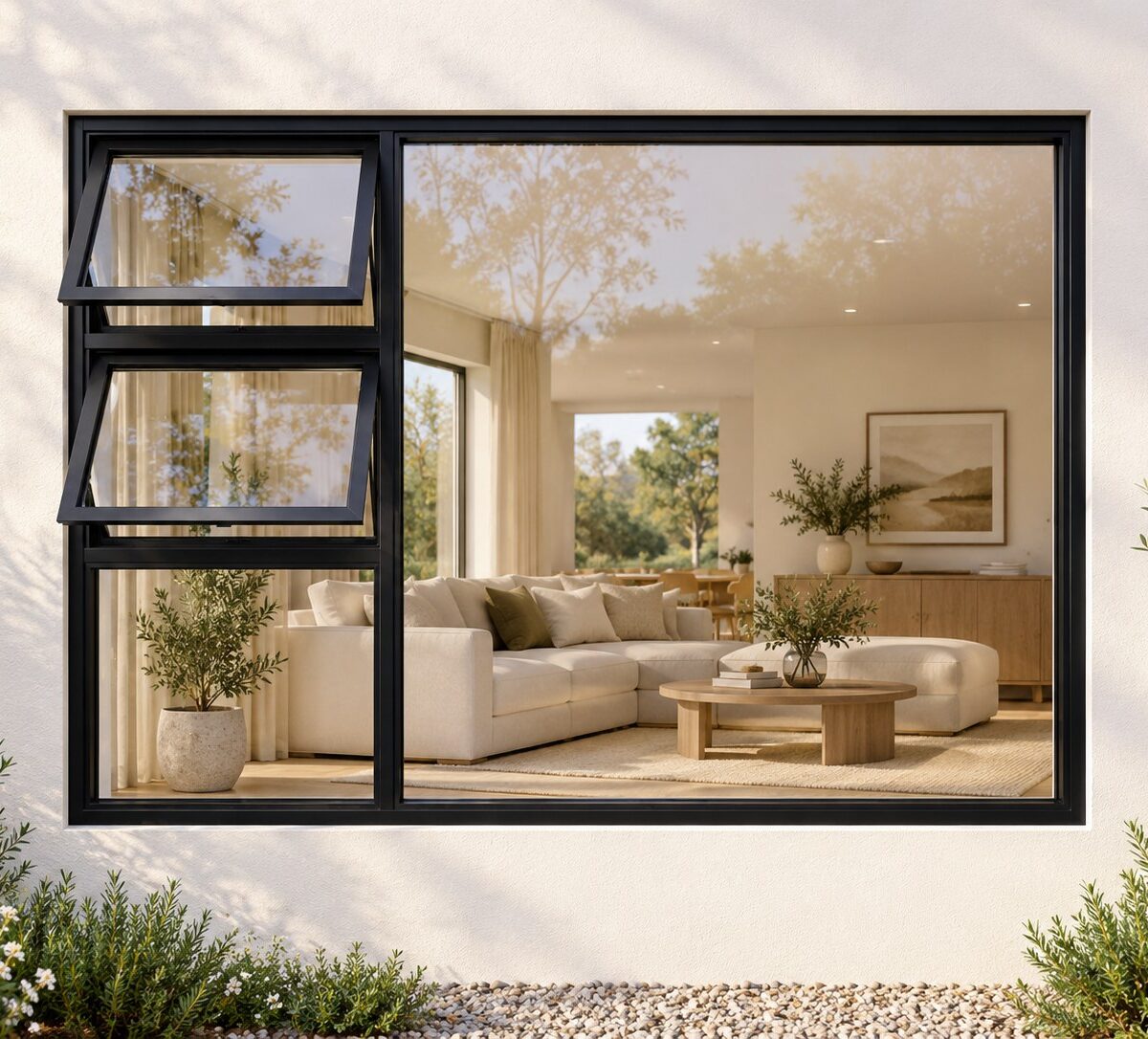 kenzo ptt2418lbl black 2400x1800mm top hung window