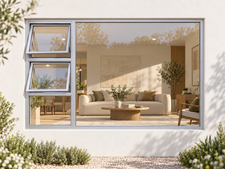 kenzo ptt2418ls silver 2400x1800mm top hung window