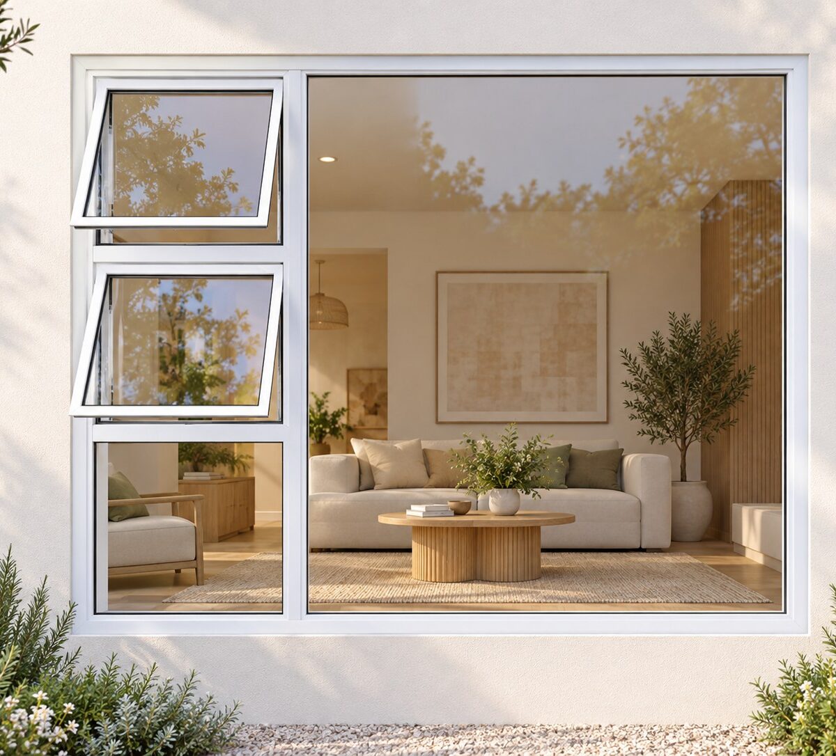 kenzo ptt2418lw white 2400x1800mm top hung window