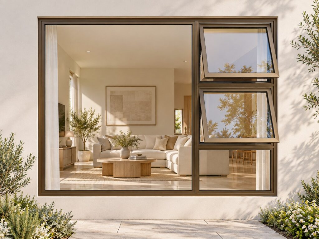 Right Two Openers with Fixed Lower and Side Panes – lifestyle illustration