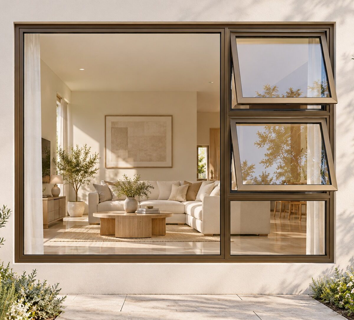 kenzo ptt2418rb bronze 2400x1800mm top hung window